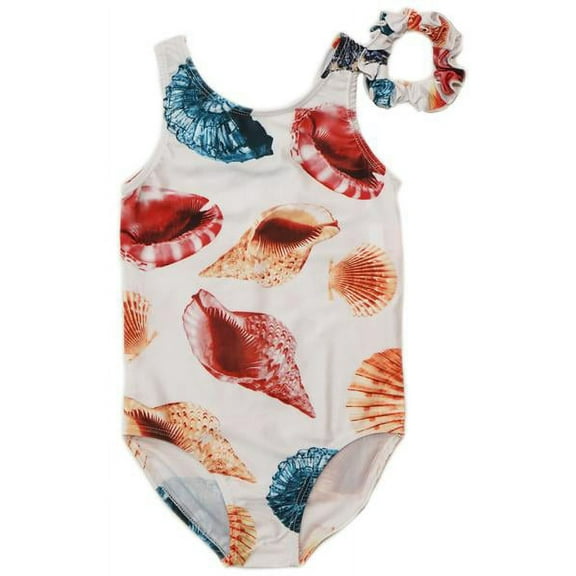 Wenchoice Kid'S White Colors Conch Shell Leotard Girl'S Xs(0-2Y)