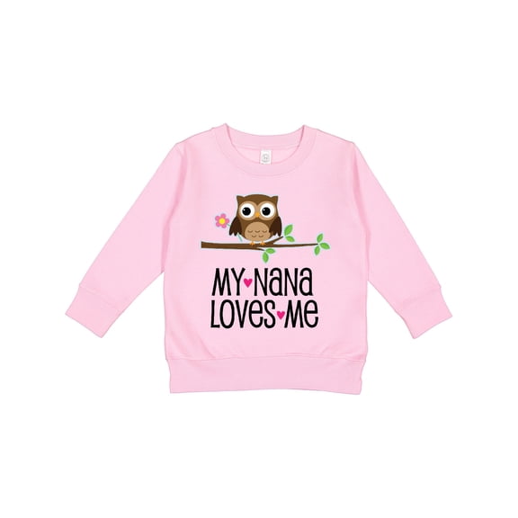 Inktastic My Nana Loves Me Owl Toddler Sweatshirt