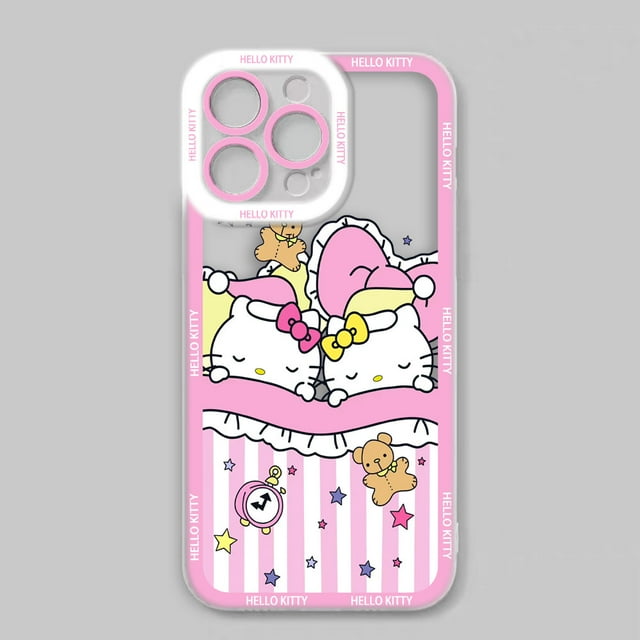Beautiful Hello Kitty Cat Cover Clear Phone Case For Infinix TECNO POVA 2 3 POP SMART 4 5 6 7 8 NOTE 10 11 12 30I VIP PRO Case
