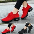 thumbnail image 5 of Jazz Dance Shoes for Women Breathable Mesh Air Cushion Lace up Thick Soled Walking Athletic Dancing Sneakers, 5 of 6