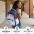 thumbnail image 4 of Xixirimido Axolotl Clouds Galaxy Print Kids Backpack for Girls Preschool Elementary Students Bookbag 17inch Large School Bag Multi-pocket Lightweight Backpacks, 4 of 8