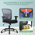 thumbnail image 6 of Mesh Desk Chairs Big and Tall Office Chair Ergonomic Computer Chair Weight Limit 400 lbs Heavy Duty Task Chair with Wheels and Adjustable Arms & 23 inch Wide Seat, Gray, 6 of 7