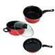 thumbnail image 2 of Juego de utensilios de cocina Macarena 3 ollas y sartenes Color rojo, 2 of 8