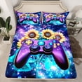 thumbnail image 2 of Castle Fairy Abstract Video Game Bed Sheets,Bling Cosmos Galaxy King Sheets, 2 of 7