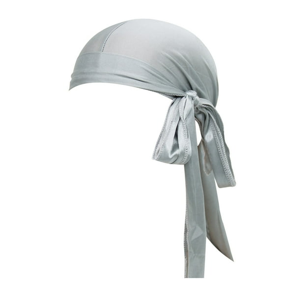 HJYCHN Silk Durag Headwrap For And Braids With Multiple Colour Options Satin Hair For Men Women Silver one size