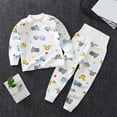 thumbnail image 2 of eczipvz Boys Pajamas Toddler Boys Long Sleeve Cotton Kids Sleepwear Sets 1-2 Years, 2 of 3