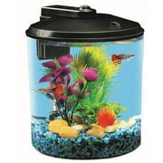 KollerCraft 2-Gal Aquarium Starter Kit with LED Lighting and Power Filter - Impact Resistant Plastic