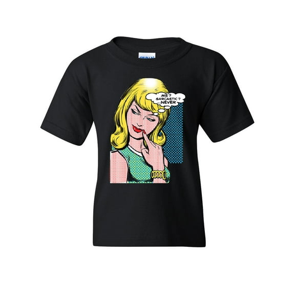 Tee Hunt Me Sarcastic Never Youth T-Shirt Funny Vintage Comic Pop Art Sarcasm Kids Tee