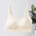 thumbnail image 6 of Jinhomg Women's Everyday Bras, Wireless Wide Strap Seamless Full Coverage Bra for daily, work and T-shirt wear, Pull-On Closure, Solid No Print, Wide Strap Support White XL, 6 of 6