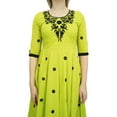 thumbnail image 6 of Atasi Women's Yellow Embroidery Anarkali Suit Designer Ethnic Casual Clothing-16, 6 of 6