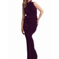 thumbnail image 3 of Women'S 2 Piece Outfit Sleeveless Knit Tank Top Bodycon Long Skirt Set Loungewear Deep S, 3 of 8
