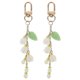 thumbnail image 1 of 2pcs Decorative Keychain Flower Design Bag Pendant Hanging Lily Of The Valley Keychain Ornament, 1 of 4