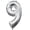 Silver, variant on Anagram 78539 16 in. Number 9 Silver Shape Air Fill Foil Balloon