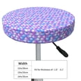 thumbnail image 4 of Round Bar Stool Seat Covers, violet purple Fish scale Elastic Round Chair Cover Stool Seat Slipcover Bar Stool Cushions Round Pad for 12-14 inch, 4 of 7
