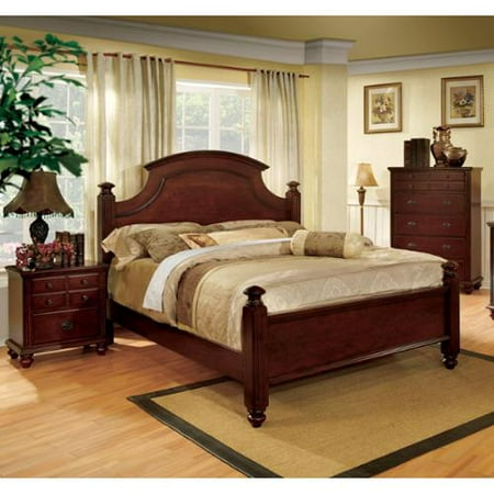 Furniture Of America Traditional Cherry 2 Piece Poster Bedroom Set Furniture Of America Traditional Cherry 2 Piece Poster Bedroom Set