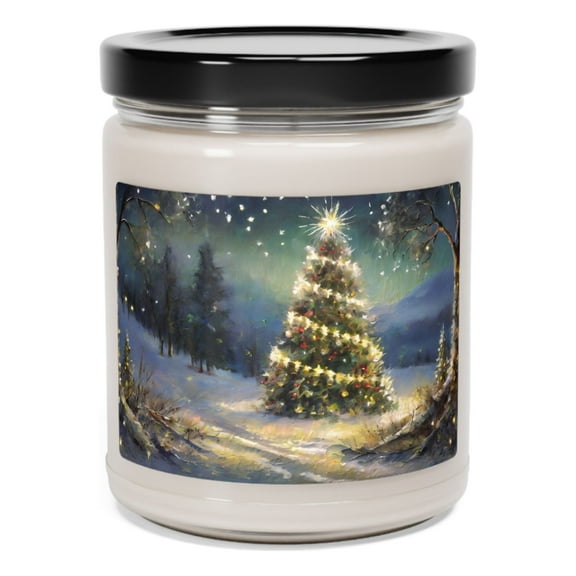 Holiday Christmas Time 9oz Natural Soy Wax Blend Candle 5 Aromatic Scents