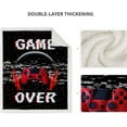 thumbnail image 3 of Gamer Blankets for Boys Girls - Soft Sherpa Blanket with Red Gamepad Earphone Pattern, Cozy Warm Lightweight Bed Blanket for Teens Kids Adults Game Room Couch Bedroom Decor 50"x60", 3 of 6