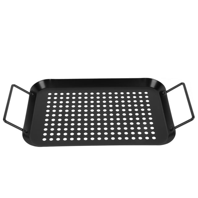 Minkissy 1 Pce Antiadhésif Poêle à Griller Rectangulaire Accessoire Barbecue en Acier Inoxydable