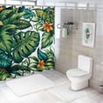 thumbnail image 7 of GOSMITH Tropical Summer Hawaiian Flower Palm Leaves Shower Curtain for Bathroom Decoration White, 7 of 7