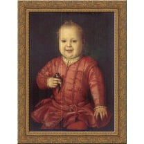 Portrait of Giovanni de'Medici 20x24 Gold Ornate Wood Framed Canvas Art by Bronzino, Agnolo