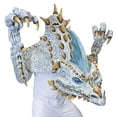 thumbnail image 1 of Mascara Dragon Blanco Realista Con Garras Fantasia Criatura Legendaria, 1 of 1