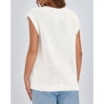 thumbnail image 6 of FreshPretty Womens Oversized Sweater Vest 2025 Summer V Neck Casual Sleeveless Sweaters Loose Cable Knit Pullover Tops, 6 of 6
