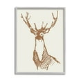 thumbnail image 4 of Stupell Industries Modern Deer Antlers Ink Sketch Doodle Style Graphic Art Gray Framed Art Print Wall Art, Design by Valerie Wieners, 4 of 5
