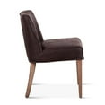 thumbnail image 2 of World Interiors Avery 19.5" Leather Side Chairs in Dark Brown (Set of 2), 2 of 4