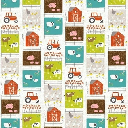 Stripe Quilt Fabric - Wildflower Farm Patchwork Stripe Cotton Fabric by Studio E Fabrics