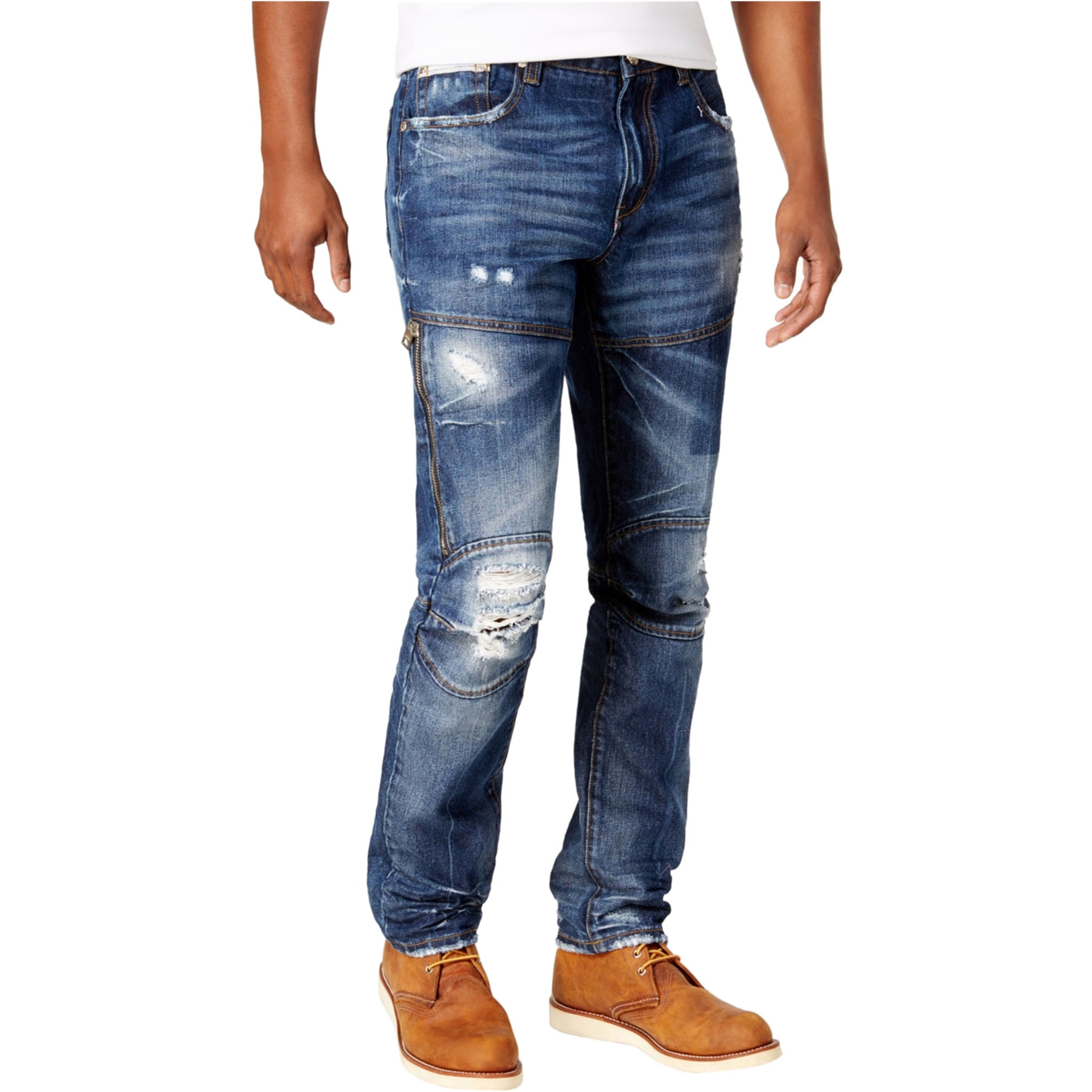 Heritage Mens Zipper Regular Fit Jeans 