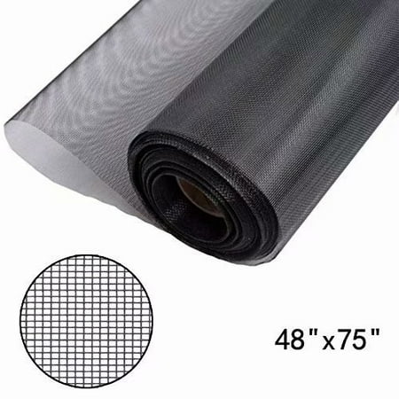 Fiberglass Replacement Screen (Shatex Window Screen Mesh, DIY Fiberglass Screen Replacement Black Mesh Fabric, Moquito/Insect Barrier, Invisible & Fireproof)