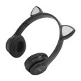 thumbnail image 1 of Casque, Design Oreilles de Chat Mignon Casque Léger Effets Lumineux LED pour Ordinateur Noir, 1 of 8