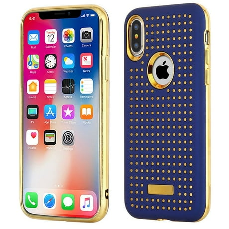 Iphone X Case Screen Protector By Insten Dotted Dual Layer Hybrid Iphone X Case Screen Protector By