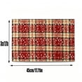 thumbnail image 3 of Christmas Plaid Placemats Place Mats Check Placemat Table Mats Decorative Kitchen Table Placemats, 3 of 7