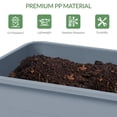 thumbnail image 5 of Aoodor Raised Garden Bed Kit with Legs, 3Pcs Self-Watering Planter Boxes for Outdoor Gardening - Gray, 5 of 8