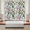 thumbnail image 2 of Ambesonne Cartoon Kitchen Curtains, Christmas Santa Snowman, 55"x39", Multicolor, 2 of 3