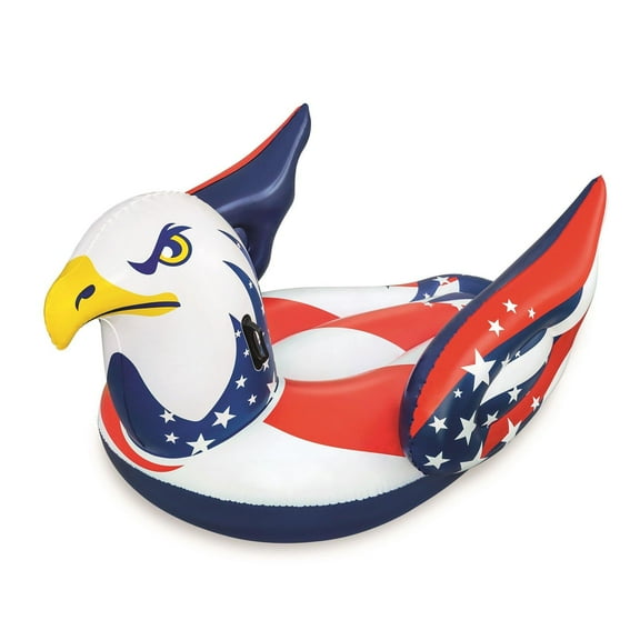 Bestway Patriotic American Eagle Ride On Swimming Pool Float, Multicolor