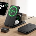 thumbnail image 1 of ESR Estación de Carga Qi2 3 en 1 para Apple, [Certificado] Cargador Apple Watch y Soporte Cargador MagSafe Qi2 15W para iPhone, Cargador de Viaje para Múltiples Dispositivos, iPhone 16/15/14/13, Reloj, 1 of 5