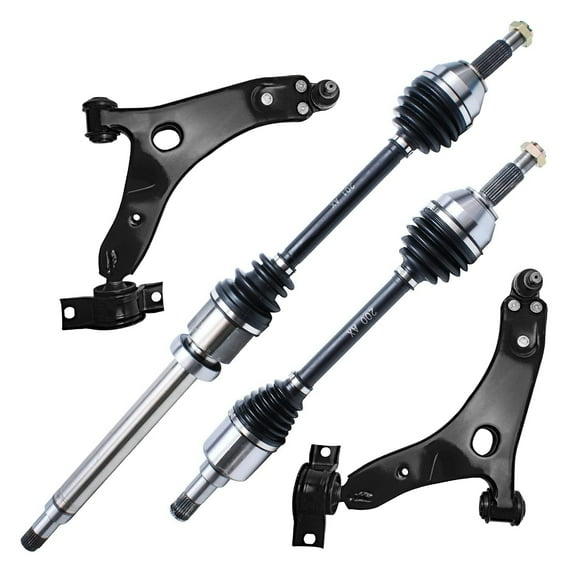Detroit Axle - Front Left Right CV Axle Shafts   Front Lower Control Arms Ball Joints Replacement for 2000-2004 Ford Focus - 4pc Set