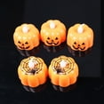 thumbnail image 3 of Pumpkin Light Realistic Plastic LED Tea Light Flameless Candle for Halloween, 3 of 10
