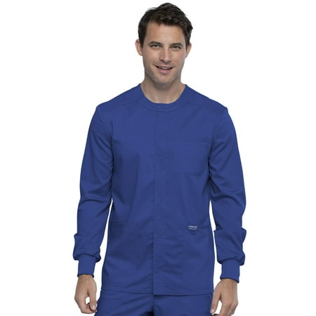

Cherokee Workwear Revolution Men Warm Up Scrubs Jacket Snap Front WW380