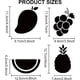 thumbnail image 2 of 10 plantillas de frutas de 15x15 cm (6x6 pulgadas): mango, limón, pera, uva, cereza, sandía, plátano, piña y fresa. Incluye pincel para pintar. Ideal para manualidades y decoración de paredes., 2 of 7