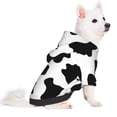 thumbnail image 2 of Fotbe Milk Cow Print Small Dog Sweater Hoodies Pet Grey Hooded Soft Fleece Sweatshirts with Pocket Fall Winter Puppy Cat Sweaters Warm Clothes-Large, 2 of 7