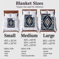 thumbnail image 4 of Ethnic Style Pattern Flannel Blanket for Bed,Travel and Camping, Vintage Blue Weaving Abstract Super Soft Cozy Blanket for All Seasons 32"x48", 4 of 7
