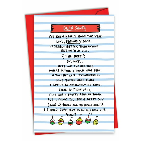 1 Funny Christmas Card with Envelope - Seriously Good C7156XSG