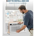 thumbnail image 3 of Lumiparty 10000 BTU Window Air Conditioner with WiFi, 3-in-1 Energy Saving AC Unit with Remote & App Control & Timer Function, Cools 450 Sq.ft., White, 3 of 7
