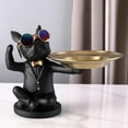 thumbnail image 3 of GUOOL Plateau de Rangement Statue Résine Nordique Luxe Sculptures Figurine Porte-Plaque Noir, 3 of 9