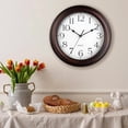 thumbnail image 6 of Wall Clock 10 Inch Battery Operated Silent Non-Ticking Wall Clock Vintage Retro Rustic Style Decorative for Bedroom Living Room Kitchen Home Office (Bronze), 6 of 8