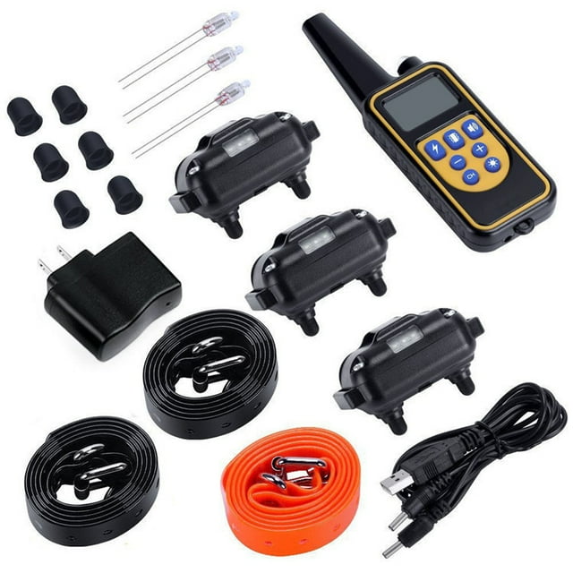 Collier Anti-Aboiement pour Chien rechargeable Étanche Anti-Aboiement 800 Mètres Télécommande Longue Distance Électrique Choc Animal de Compagnie Transfrontalier