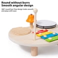 thumbnail image 4 of Wooden 4-in-1 Musical Instrument Set: Xylophone, Scraper, Bell & Bell Drum with 2 Knocking Rods - Smooth, Burr-Free Natural Wood & Metal Construction, 8.8x2 Inch Compact Size - Ideal Christmas &, 4 of 6
